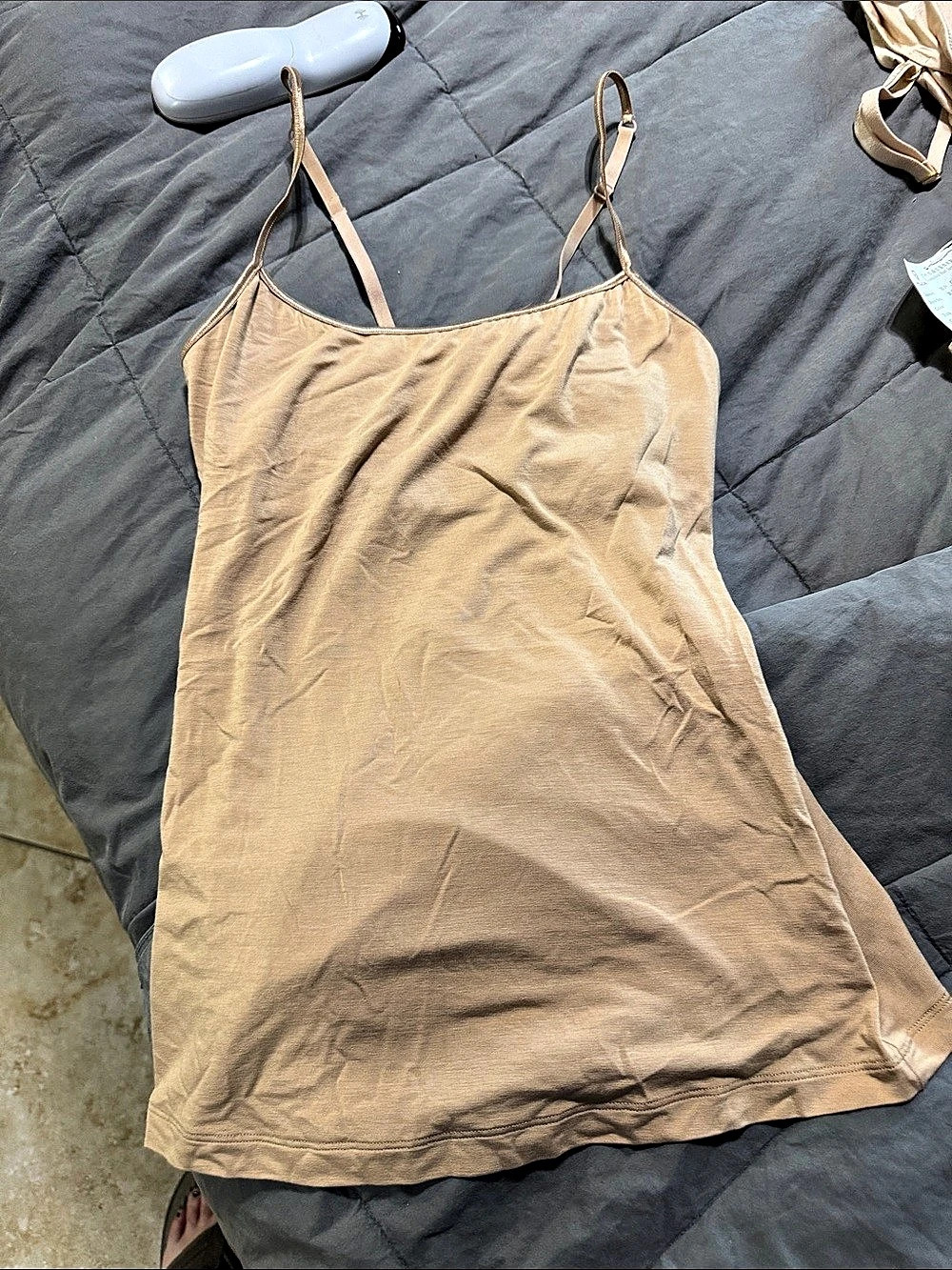 Cosabella Beige Tank with Bra Size Small